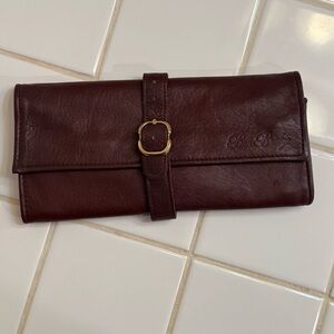 Classic Burgundy Fine Leather Jewelry Travel Case - Ben Bridge